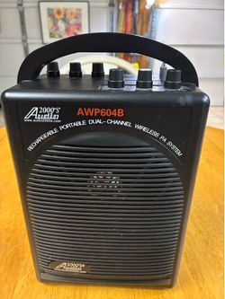 P.A. System, Small, Portable, AC/DC with Microphone