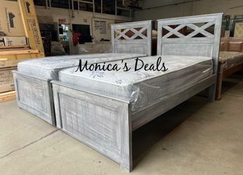 2 Twin Solid Wood Beds With Mattresses $840