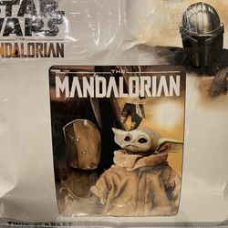 Star Wars Mandalorian The Child Raschel Twin Throw Blanket Measures 60x80 Inches