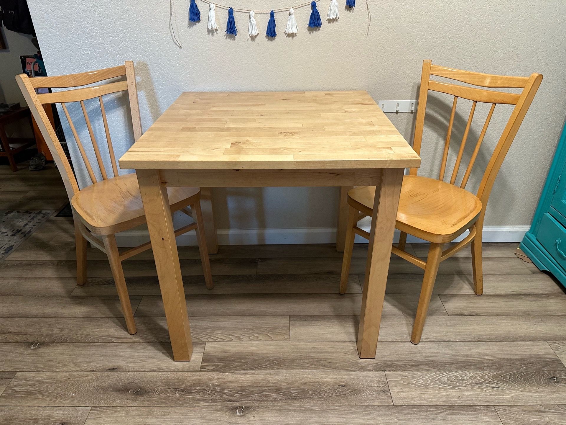 Birch Table and Chairs