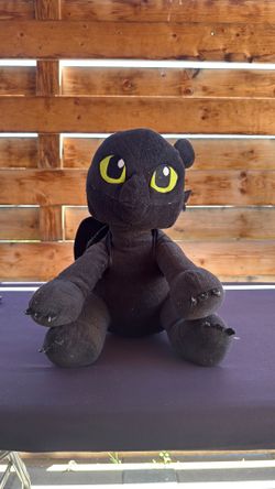 Build A Bear How To Train Your Dragon  Toothless Plush With Wings Red Tail