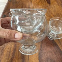 Set of 4  shrimp cocktail or caviar glass