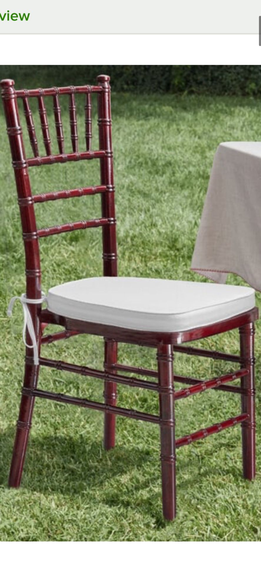 White Chair Pads  91 Pieces 