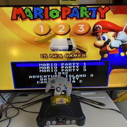 Nintendo 64  + Mario  Party  18 Games 