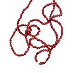 36” of Crimson Red Beads 