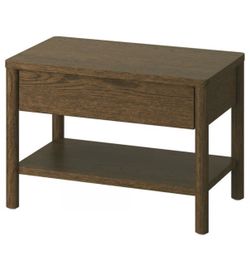 TONSTAD Side table, IKEA, brown stained oak veneer, 64x40 cm