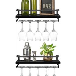 Wall Mount Wine Rack Set Of 2