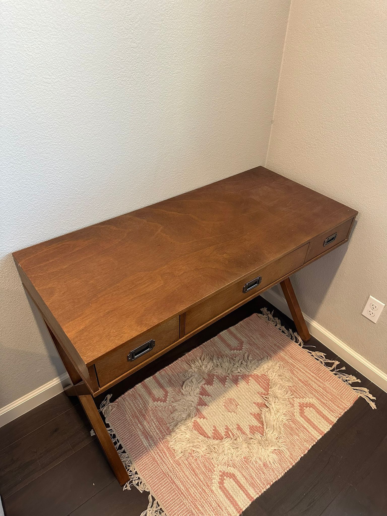 Wooden Writing Desk With 3 Drawers