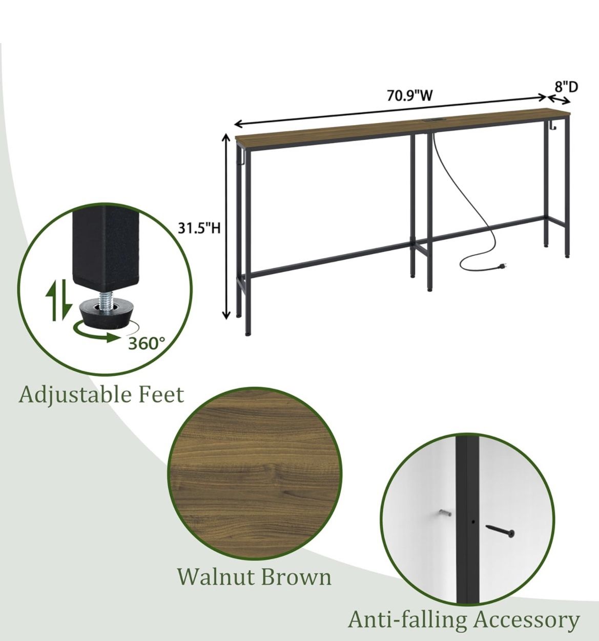 Narrow console table