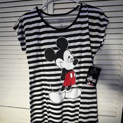 Disney Mickey Mouse striped tunic top / mini dress with tags 
