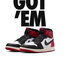 Air Jordan “Black Toe” Brand New 