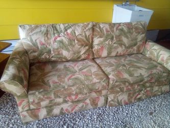 Carlton tropical leaf couch