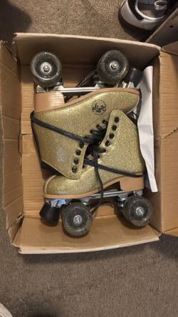 Roller Girl Gold Glitter Quad Roller Skates