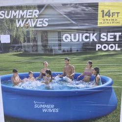 Summer Waves 14ft Quick Set Pool!!