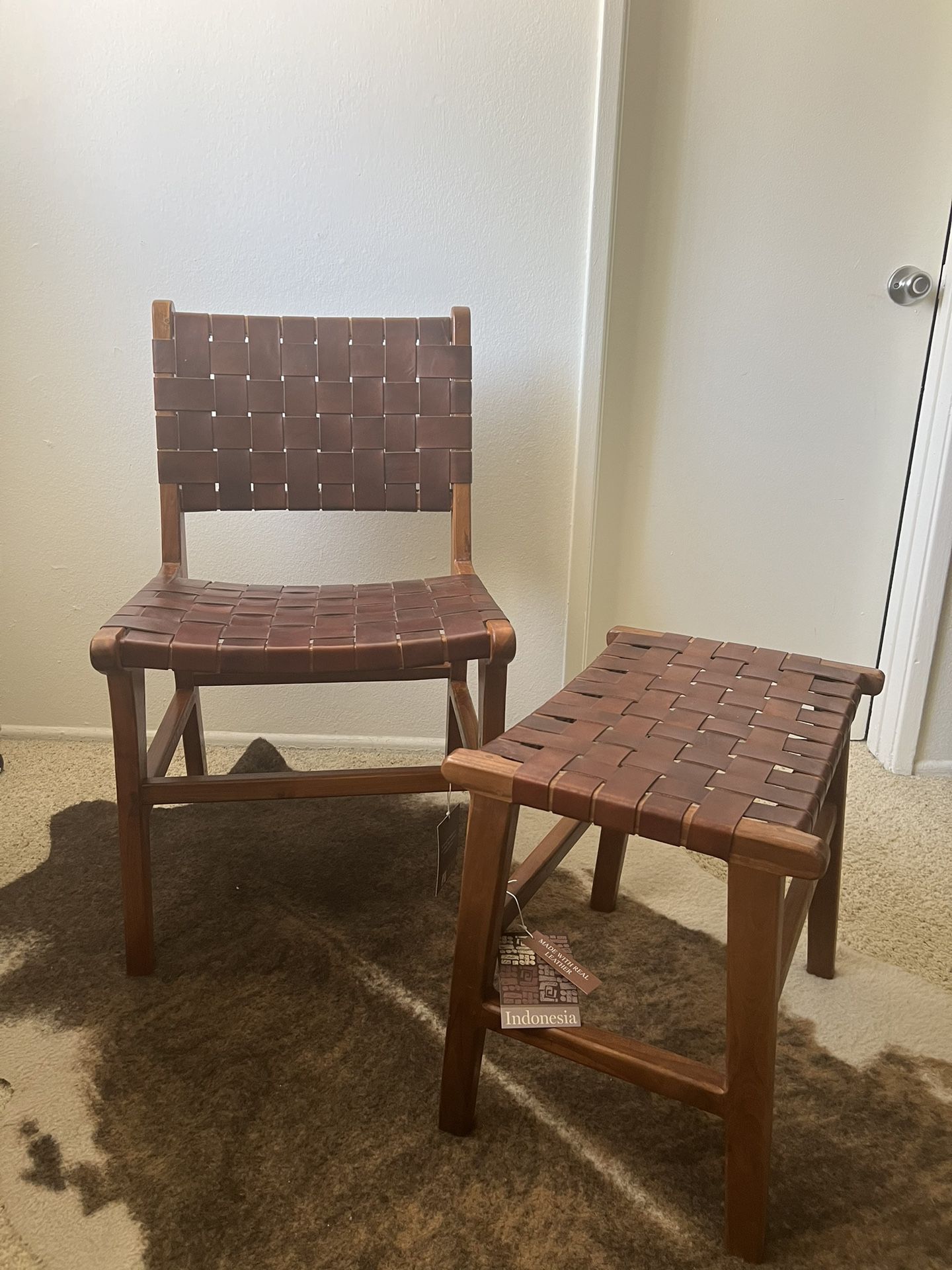 Leather Chairs and Stools