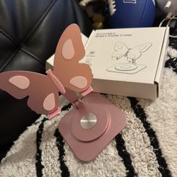Butterfly 🦋 Rotatable Phone Stand / Brand New Color Pink 🩷 Stainless Steel /