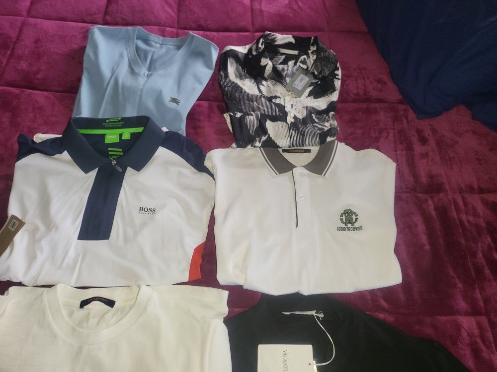 All designer shirts Louis vuitton Barrbarry Roberto Cavalli Allsaints Hugo Boss Play Valentino jacket