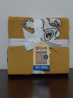Stitch Knit Throw Blanket