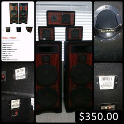  TWO Pro Studio 4ft 15inch woofer. $275.00 Mod# PS54CH