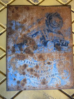 Antigue railroad Sign Natural Rust
