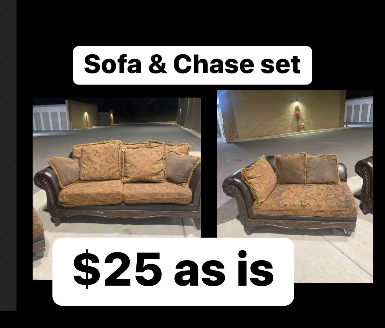 All Sectionals Sofa Sets $25 Dressers $20 Mattress $10