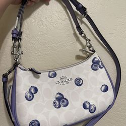 Coach Terry Bag With Blueberry Print