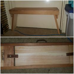 Fold Up Wood Travel Massage Bench andcrafted