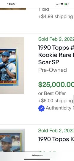 Ken Griffey Jr. Rookie Card Bloody Elbow Miss Print And Doubling for Sale  in Turner, OR - OfferUp