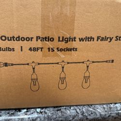 LED Outdoor Patio Fairy Lights With Remote  48Ft 