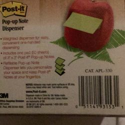 Red Apple Post-it Note Dispenser