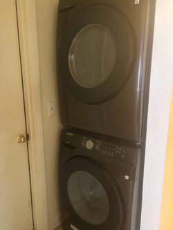 Samsung front loaderblack  washer and dryer
