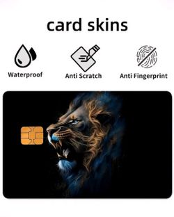 1 pc Lion Bank Card Sticker