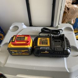 DEWALT FLEXVOLT 6.0 AH BATTERY DRILL + FAST CHARGER 