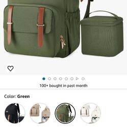mommore Breast Pump Backpack for Spectra S1,S2 Medela Diaper Bag Backpack for Working Moms with 15.6 inch Laptop Sleeve, Green