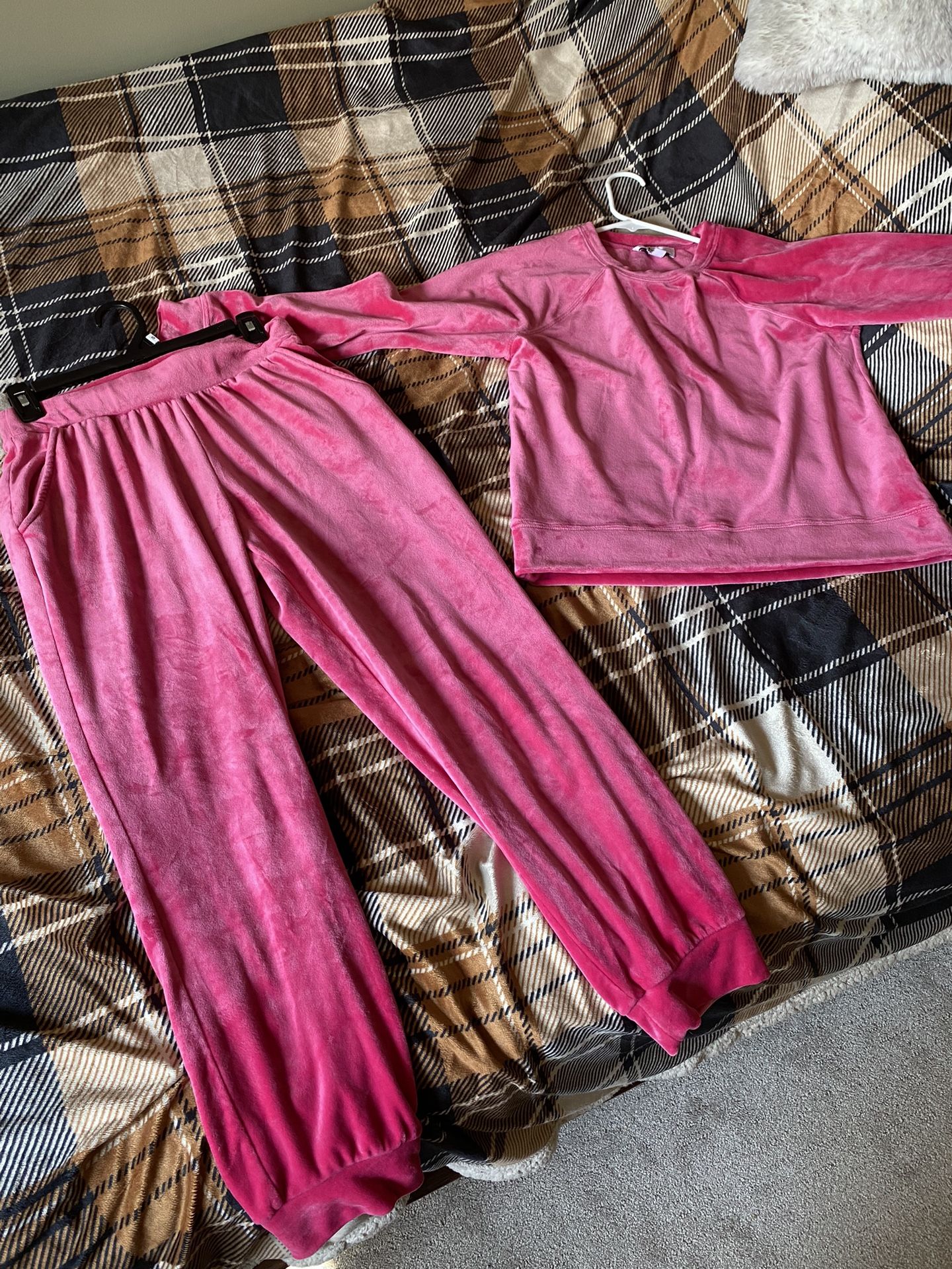 Pink Plush Lounge Set Size S