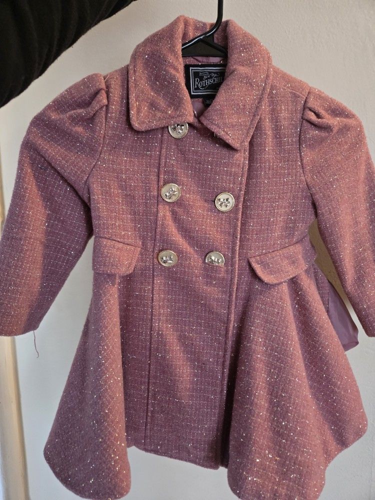 S Rothschild Toddler Winter Dress Coat Pink