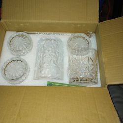 Crystal Cocktail Mixing Pitcher 4,Glasses