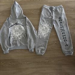 Spider Worldwide Grey Hoodie & Sweatpants Set