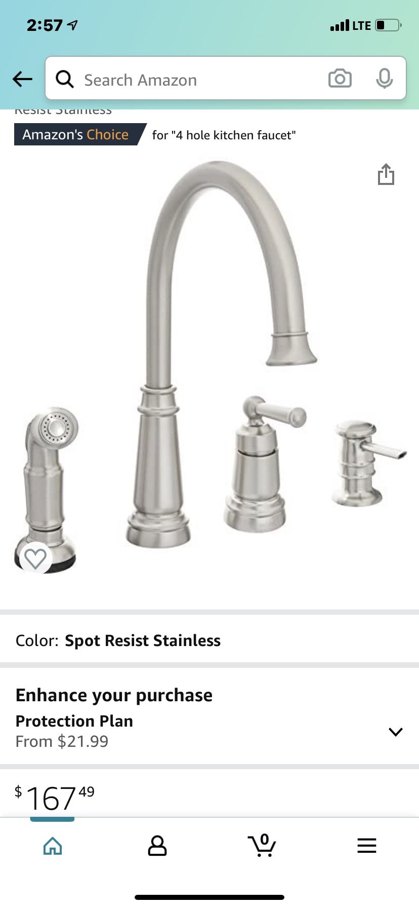 Moen One-Handle High Arc Kitchen Faucet