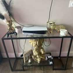 Tempered Glass Console Table 42 Inch