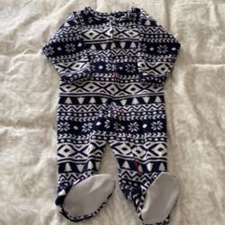 14TH & UNION fleece footie pajamas fair-isle print 