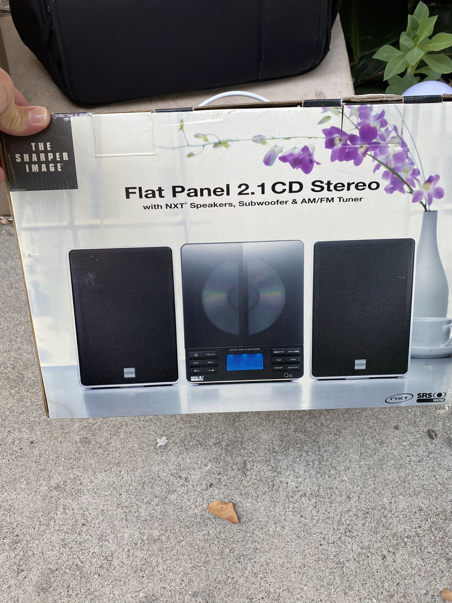 sharper image flat panel stereo
