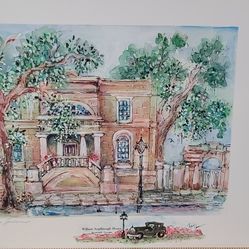 16x13 Print Of Georgian Home