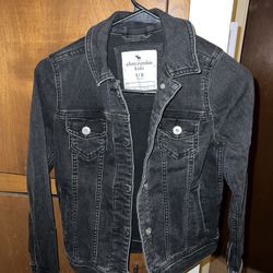 $25- Abercrombie Kids Black Jean Jacket, Size 9/10