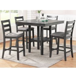 Grey Counter Height 5 Piece Dining Set Brand New In Box Firm Price $340