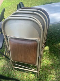5 folding chairs