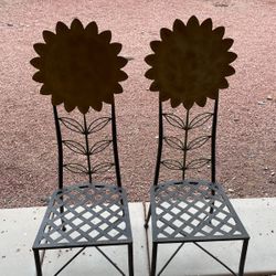 Metal Sunflower Chairs