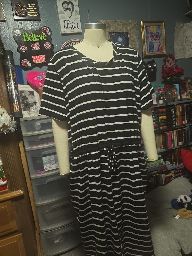 Dress Black And White Maxi Dress By KIM ROGERS