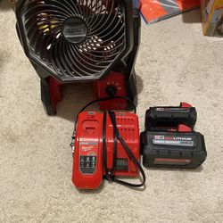 MILWAUKEE FAN & BATTERIES
