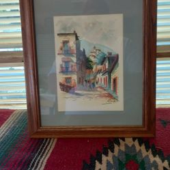 Watercolor Painting And Frame